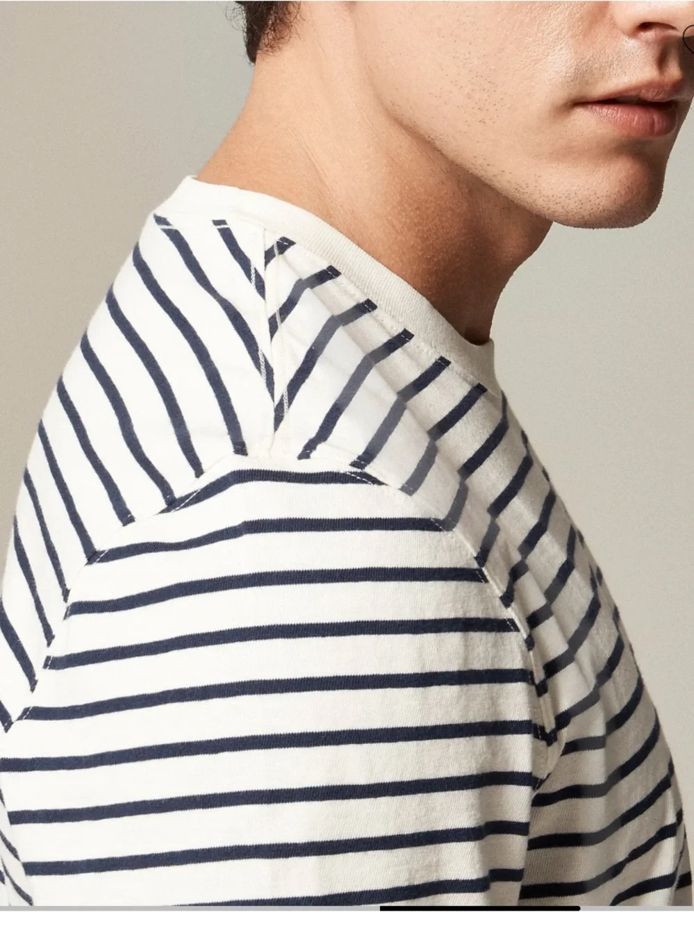 J.Crew Vintage-wash cotton T-shirt in stripe